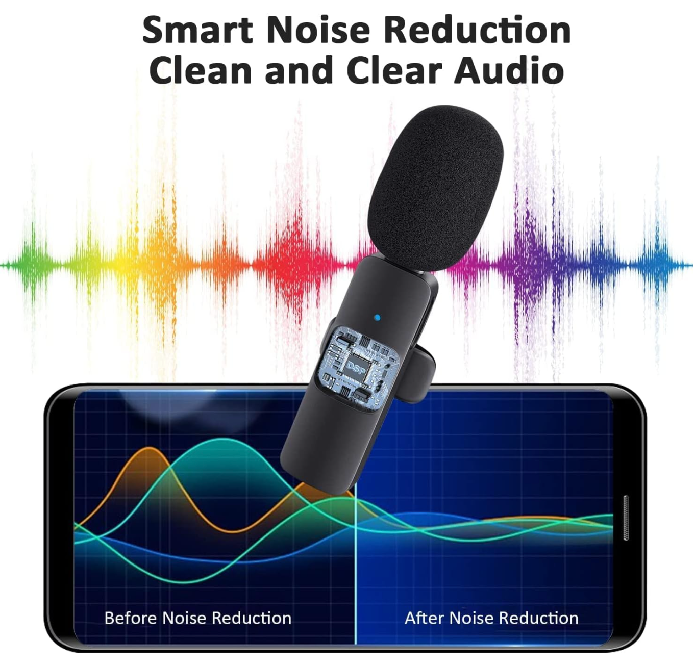 Micrófono Doble Inalámbrico Solapero Para Celular Usb-c Lightning