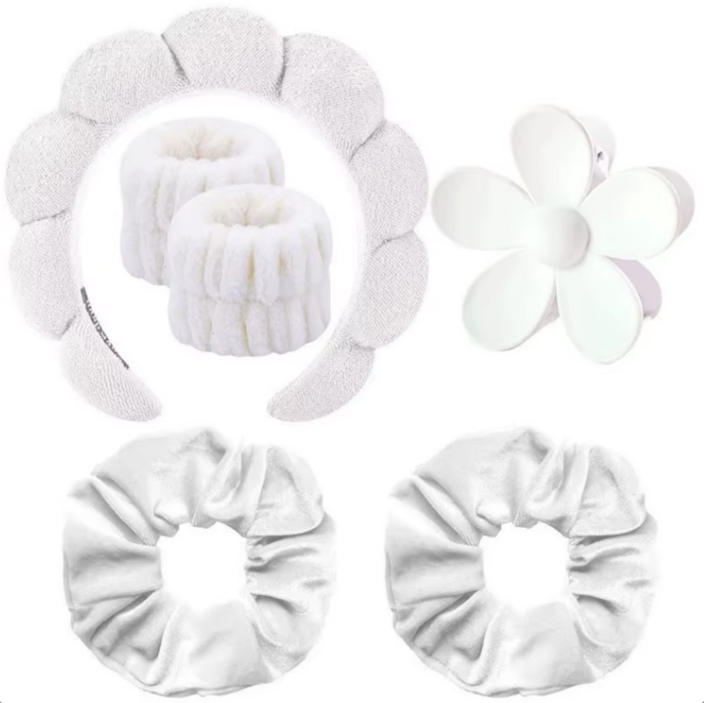 Vincha Burbuja + muñequeras Set de 6 Piezas