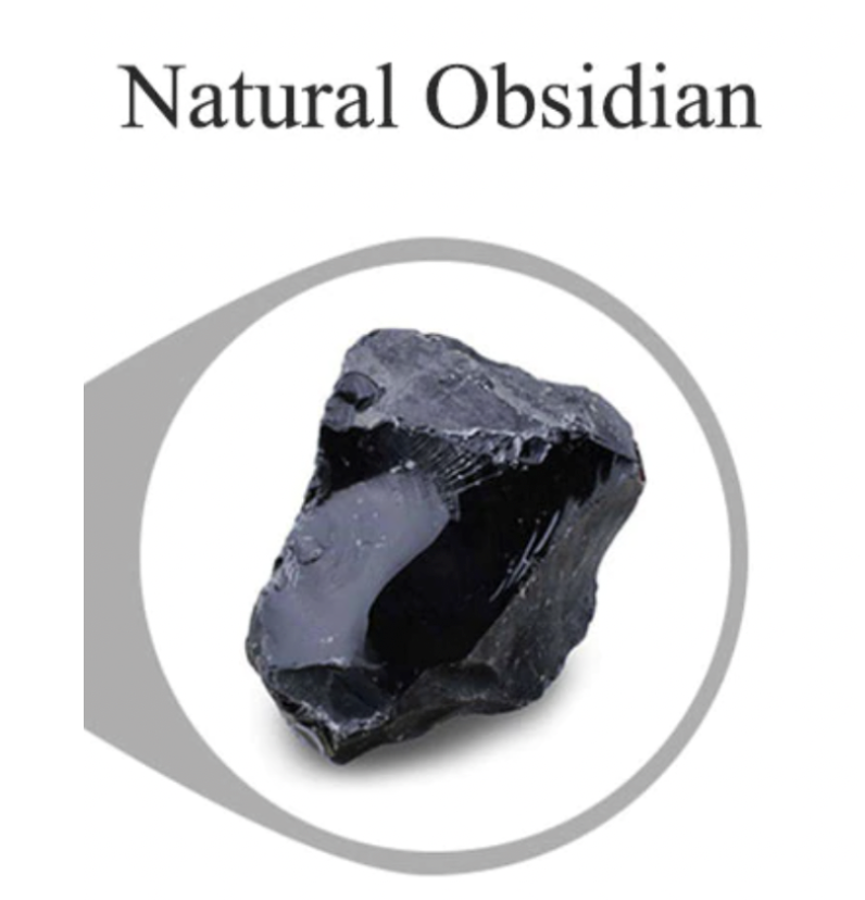 Piedra Guasha Hongo de Obsidiana Negra