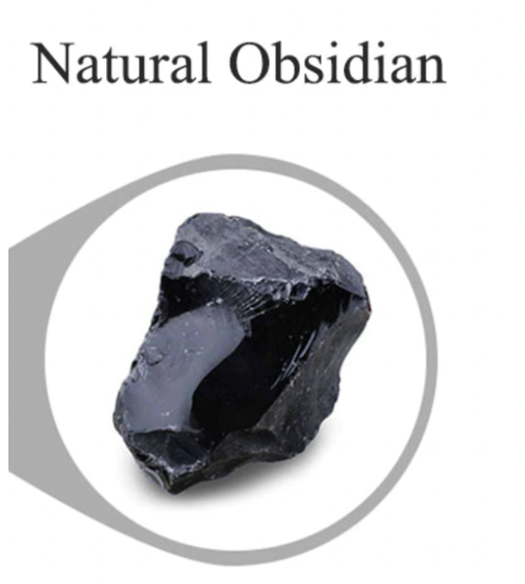 Piedra Guasha en L De Obsidiana Negra Reflexología