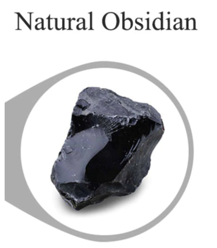 Piedra Guasha Triángulo de Obsidiana Negra