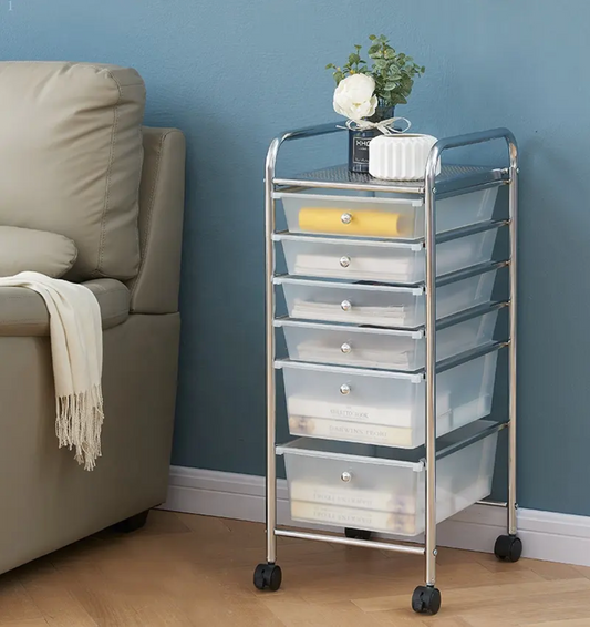 Carrito Organizador De 6 Cajones Niveles De Acero Inoxidable