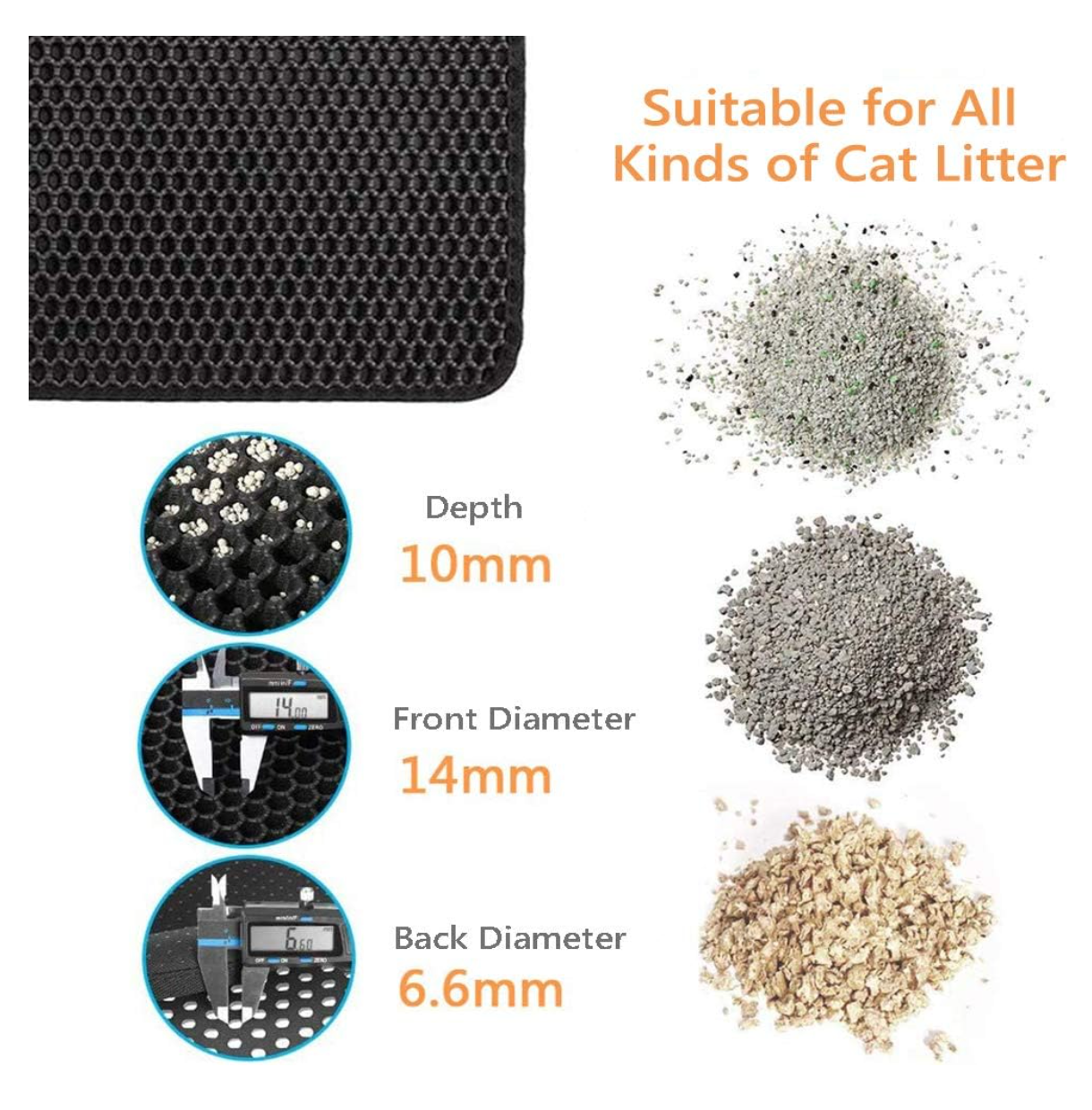 Alfombra Atrapa Piedras para Salida de Litera Gatos Extra Grande