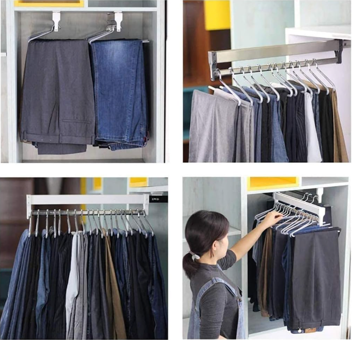 Perchero Colgador de Ropa Extensible para Ropero