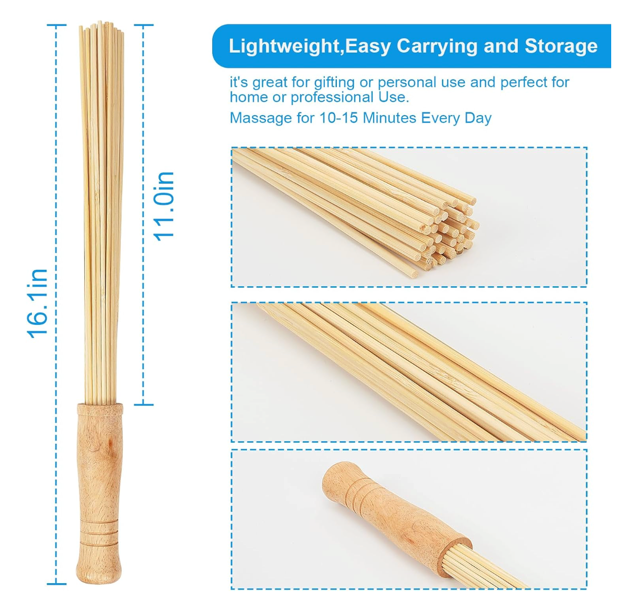Varilla Vara de Masaje de Bambú Maderoterapia
