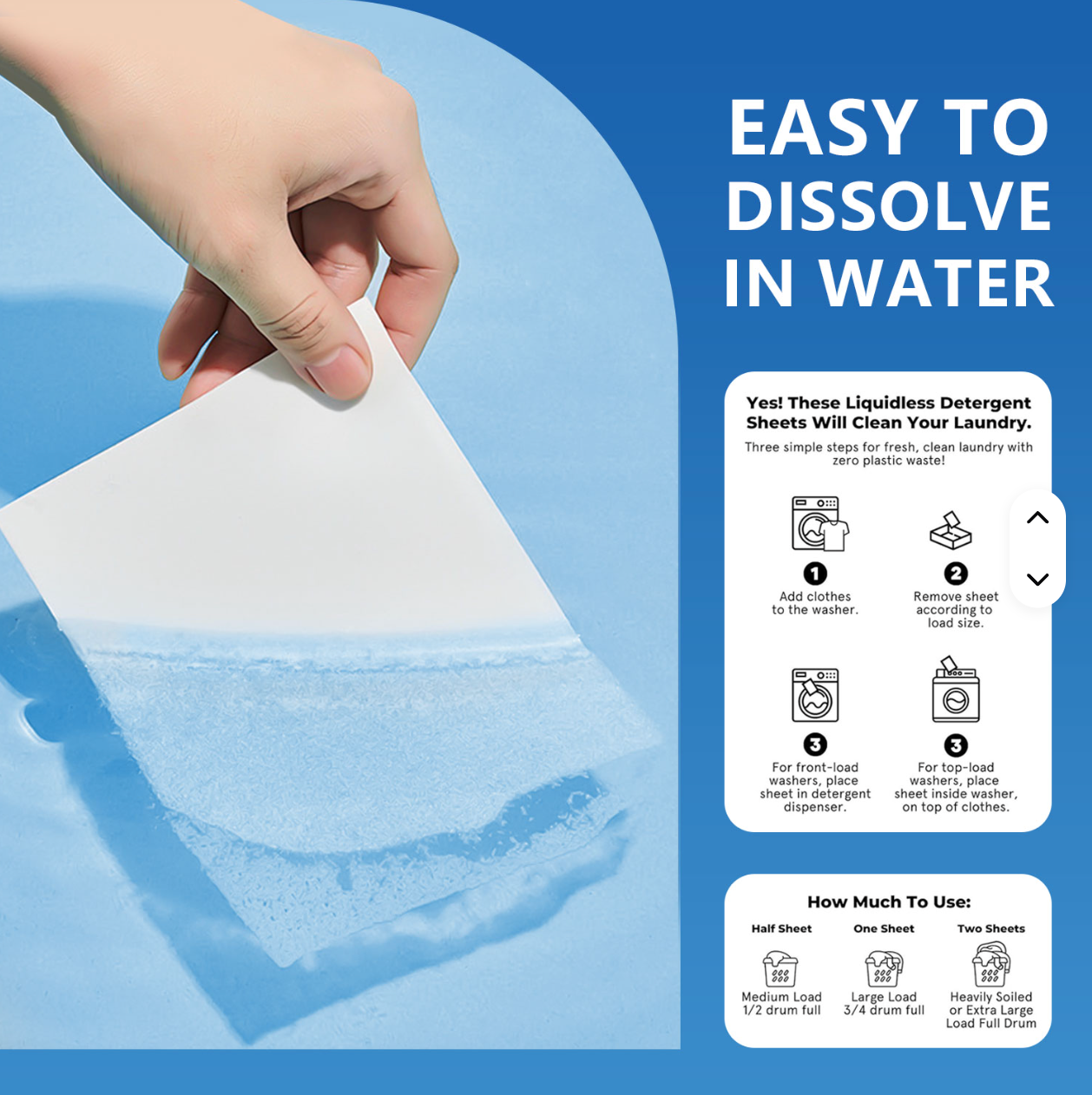 Láminas de Detergente Jabon para Lavarropas Oradess