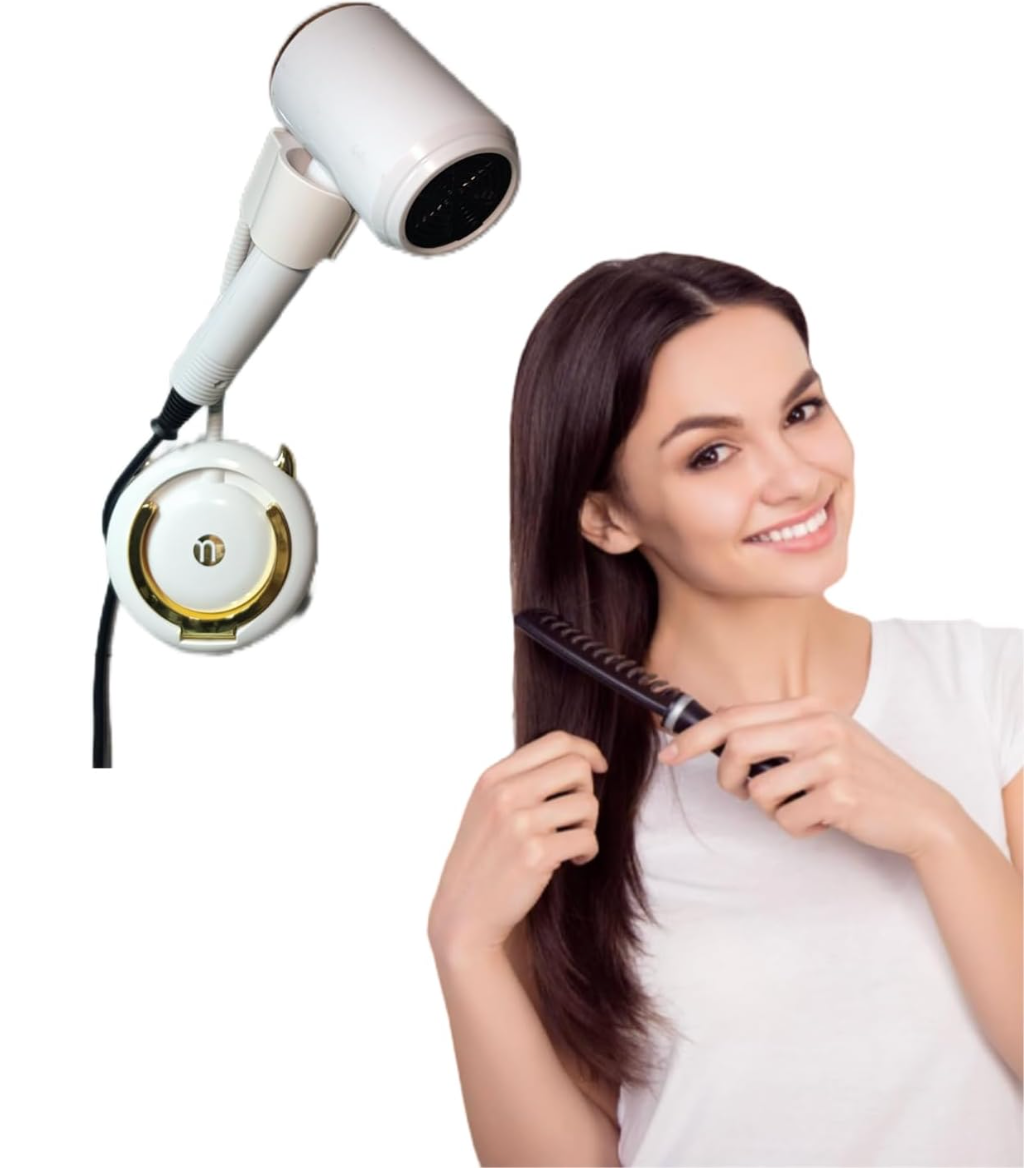 Soporte Pared Ajustable para Secador de Pelo