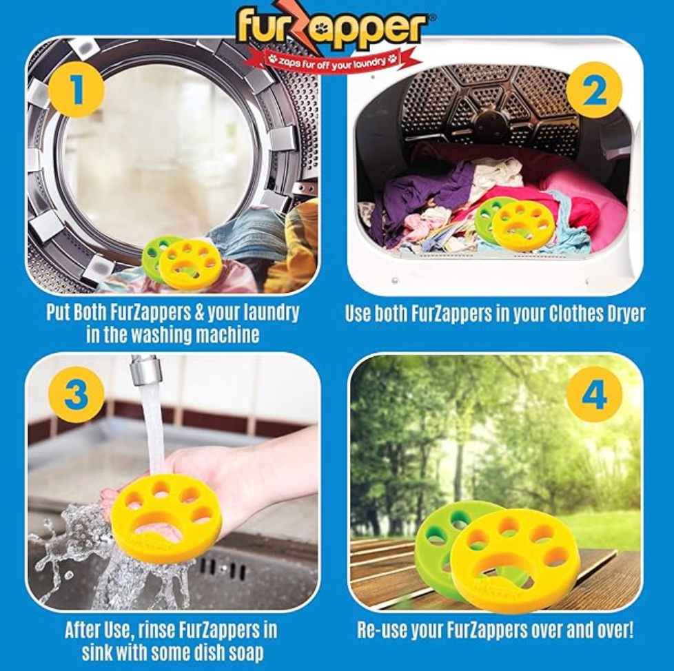 Quita Pelos y Saca Pelusa para Lavarropas y Secadora (Pack x2)