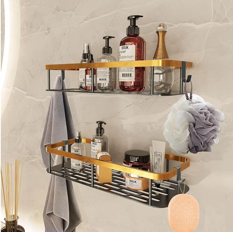 Estante Organizador De Ducha Set X 2 Baño Aluminio
