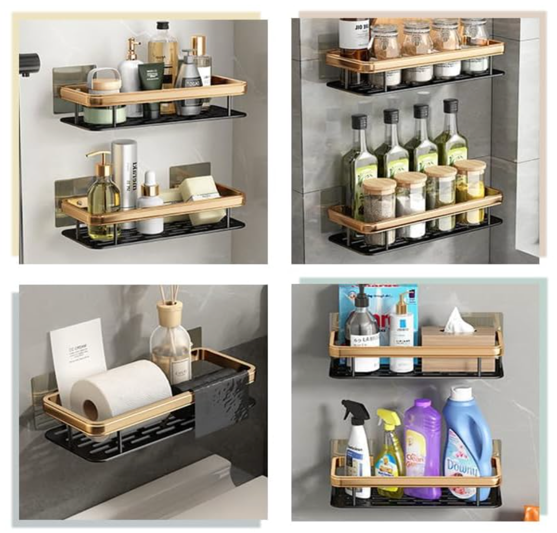 Estante Organizador De Ducha Set X 2 Baño Aluminio
