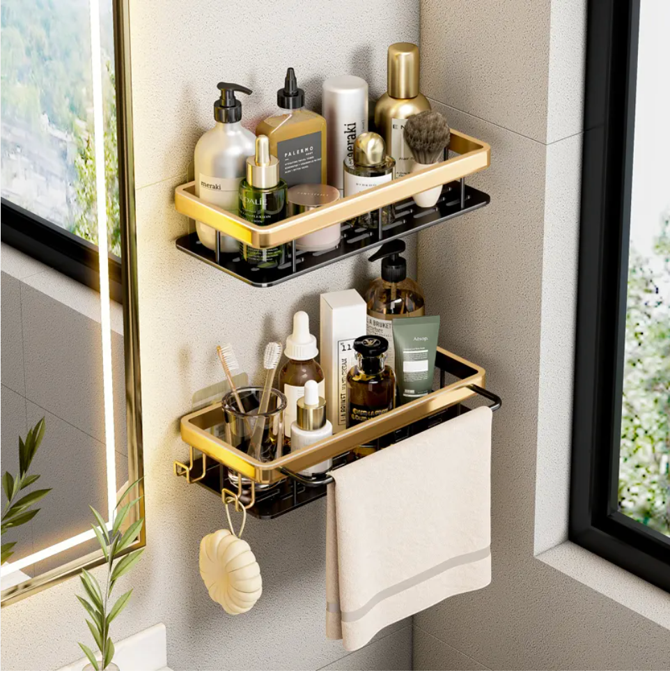 Estante Organizador De Ducha Set X 2 Baño Aluminio