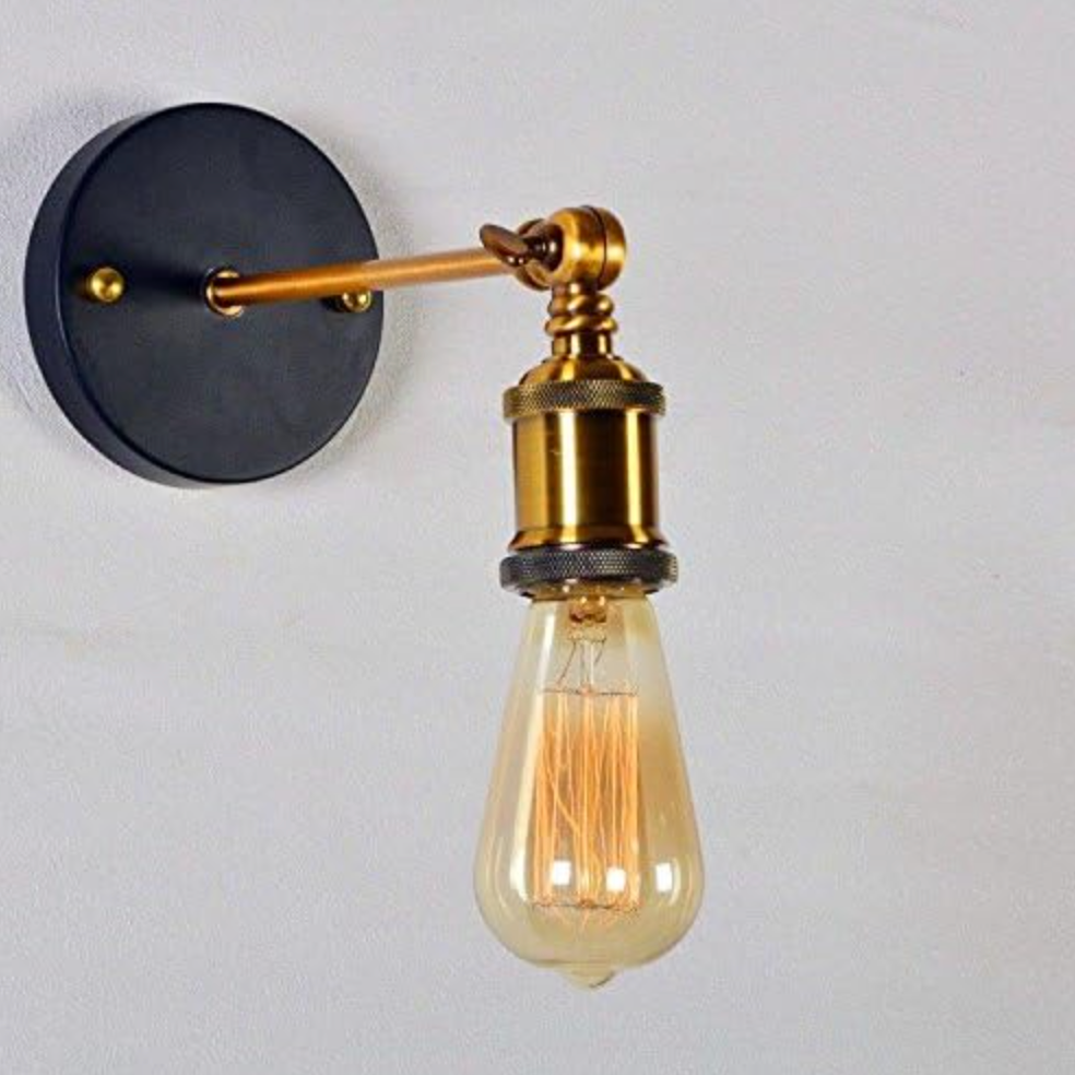 Lampara Colgante O Pared Portalamparas Bronce Vintage Retro