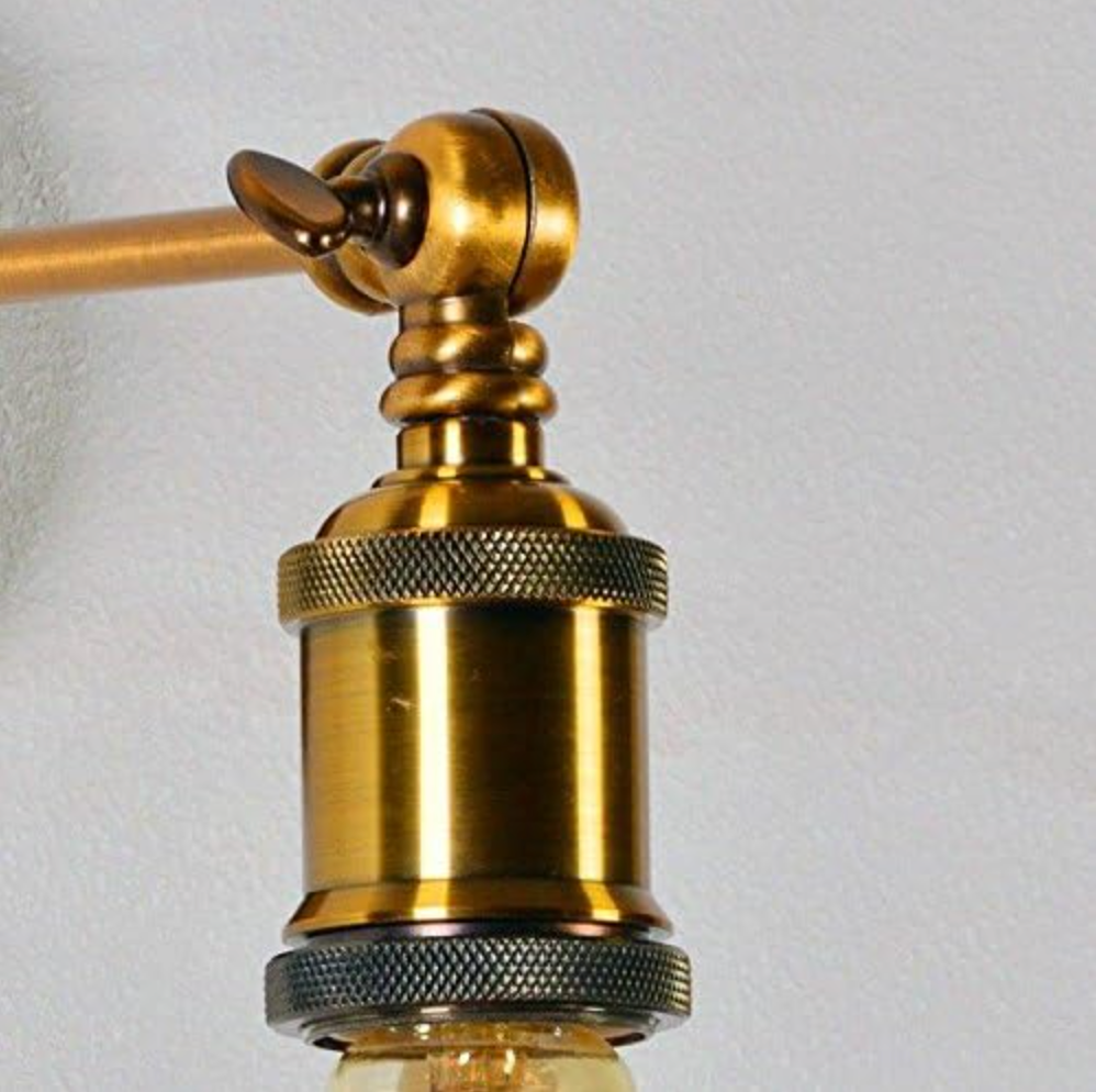 Lampara Colgante O Pared Portalamparas Bronce Vintage Retro