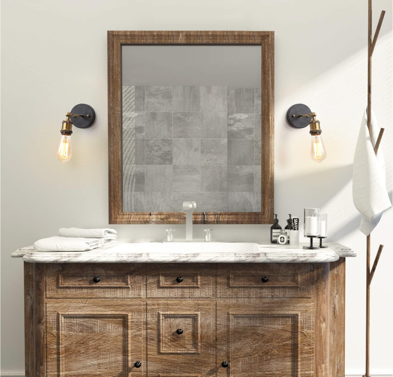 Lampara Colgante O Pared Portalamparas Bronce Vintage Retro