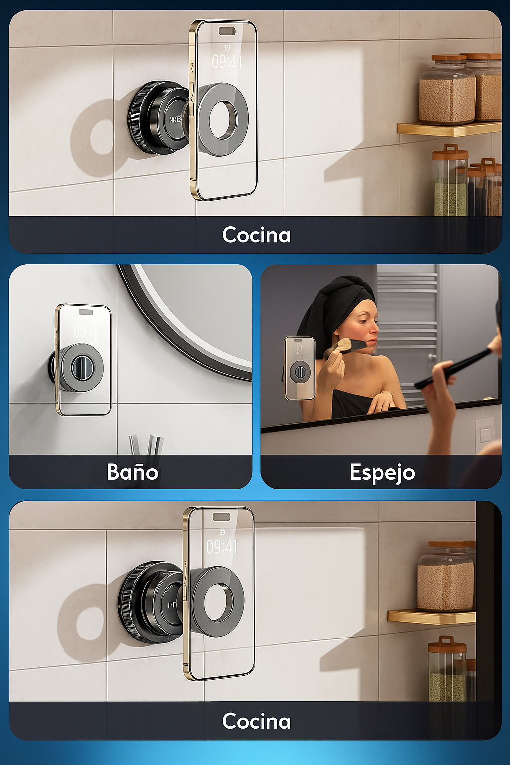 Soporte Magnético 360° Celular Auto Escritorio Firme