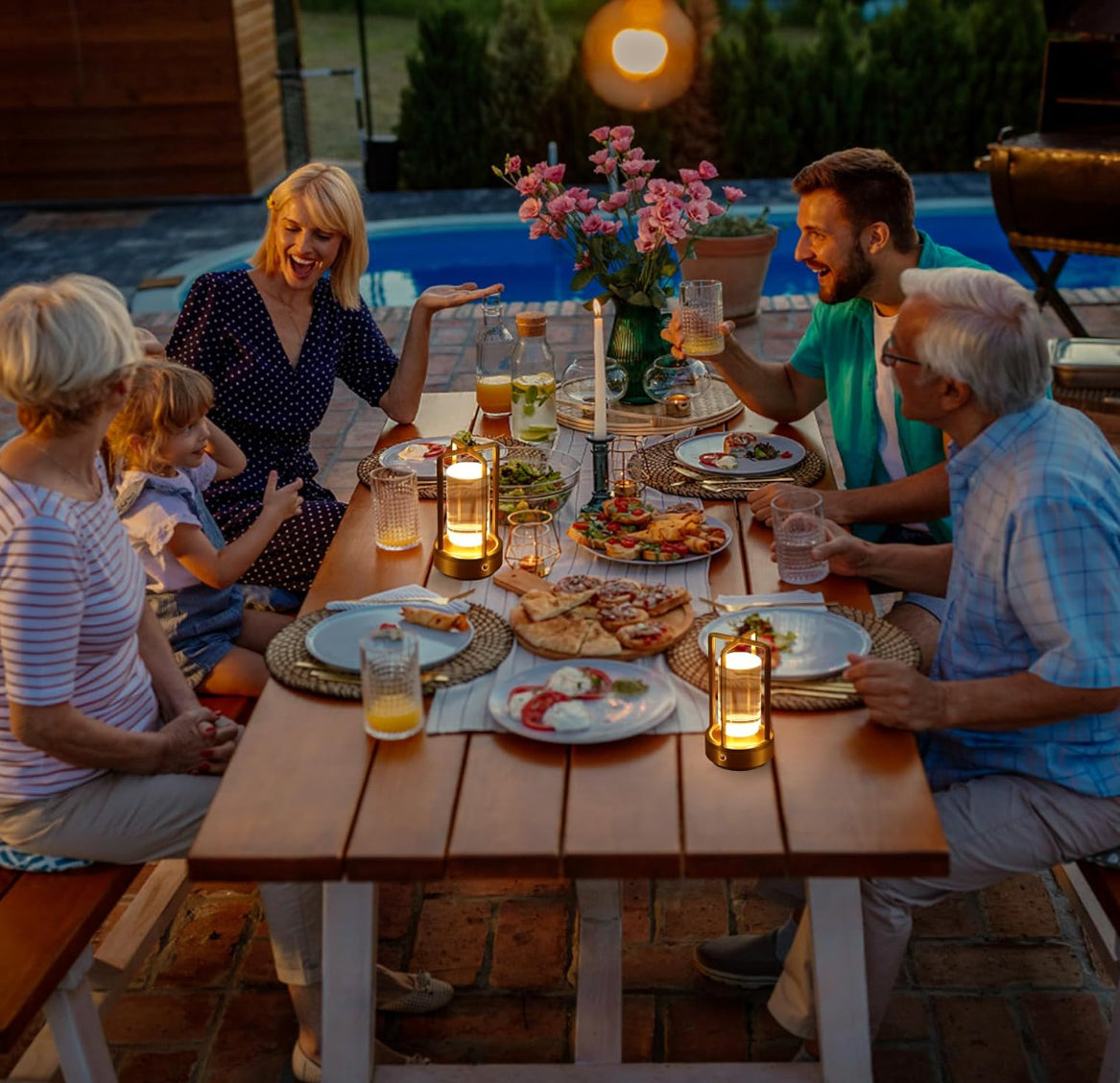 Lámpara de Mesa Vidrio