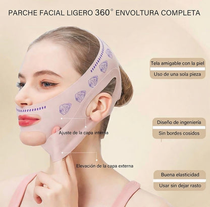 Faja Mascara Banda V line Coreana para Papada