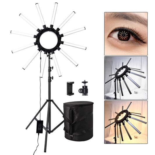 Luz Led Estrella Gigante Profesional con tripode para Maquillaje, Estudio de fotografia, etc