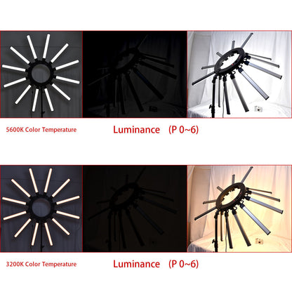 Luz Led Estrella Gigante 92cm 180W 1152 LEDs Trípode Dimmer