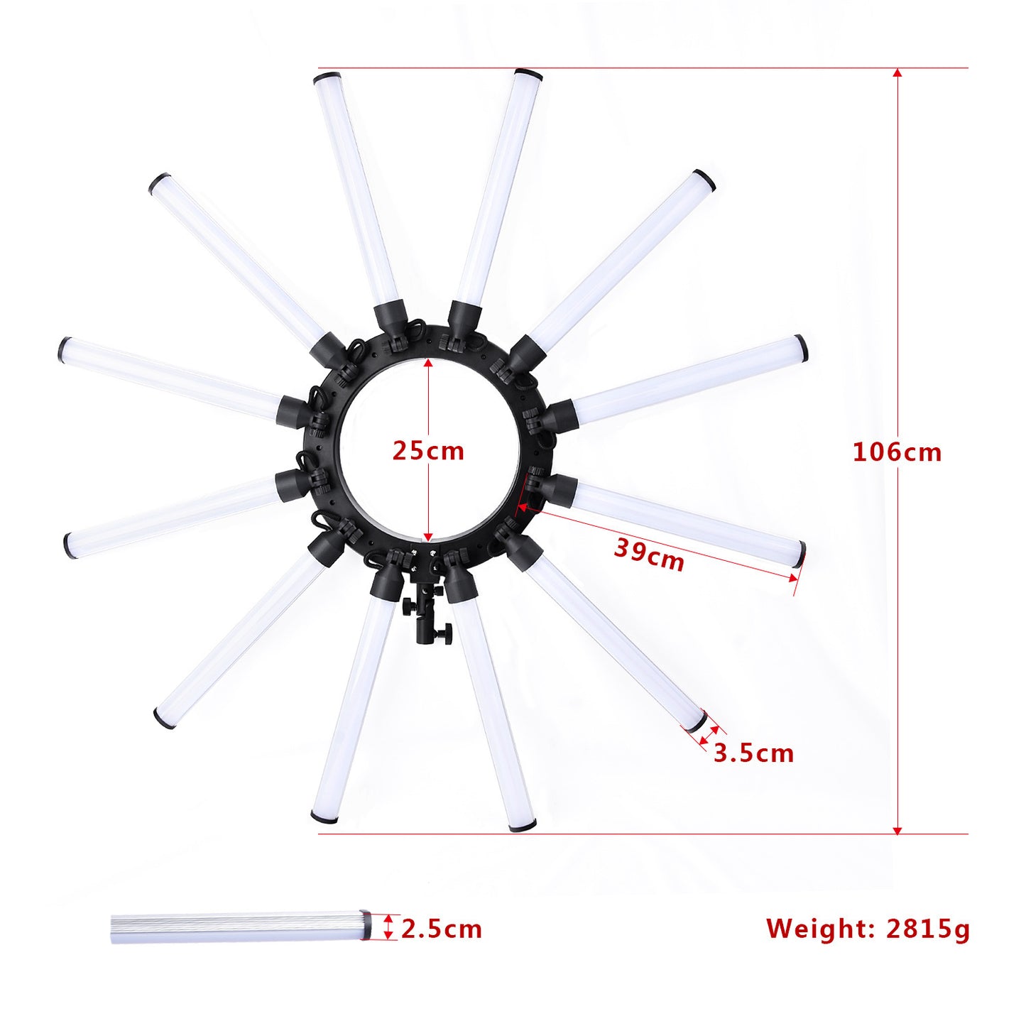 Luz Led Estrella Gigante Profesional con tripode para Maquillaje, Estudio de fotografia, etc