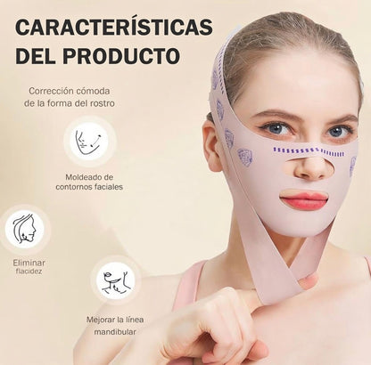 Faja Mascara Banda V line Coreana para Papada