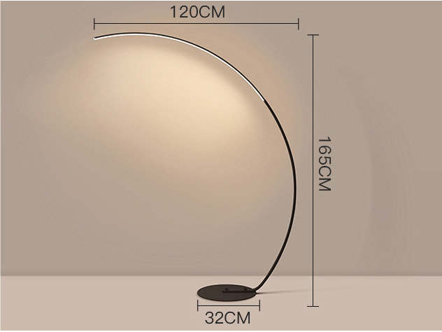 Lámpara LED de pie de arco para sala de estar con control remoto,  moderna regulable con control remoto