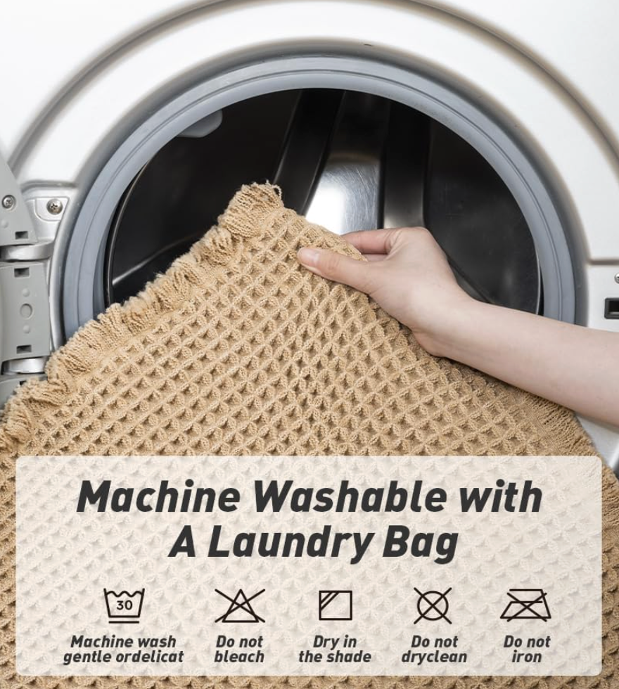 Alfombra de Baño con Diseño Gofre Super Absorbente