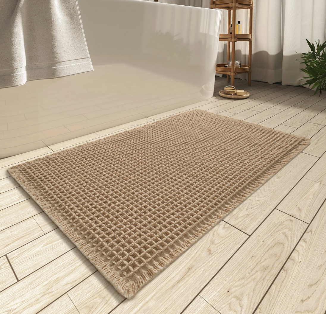 Alfombra de Baño con Diseño Gofre Super Absorbente