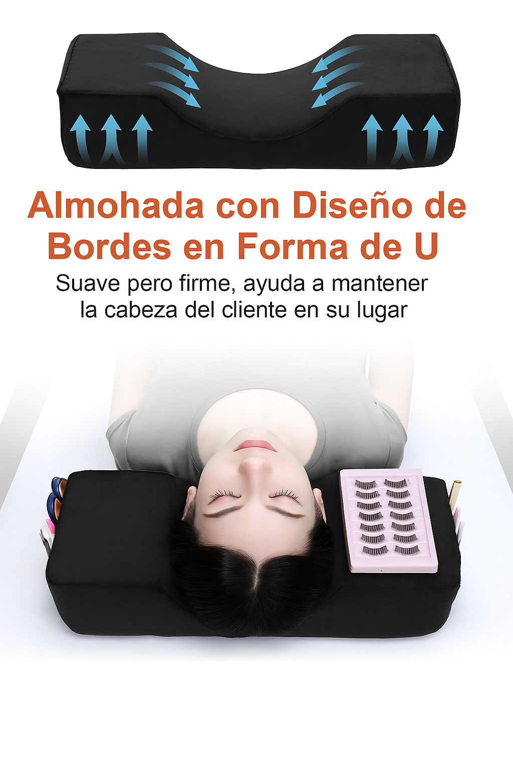 Almohada Lasher Camilla Extensiones de Pestañas Cejas