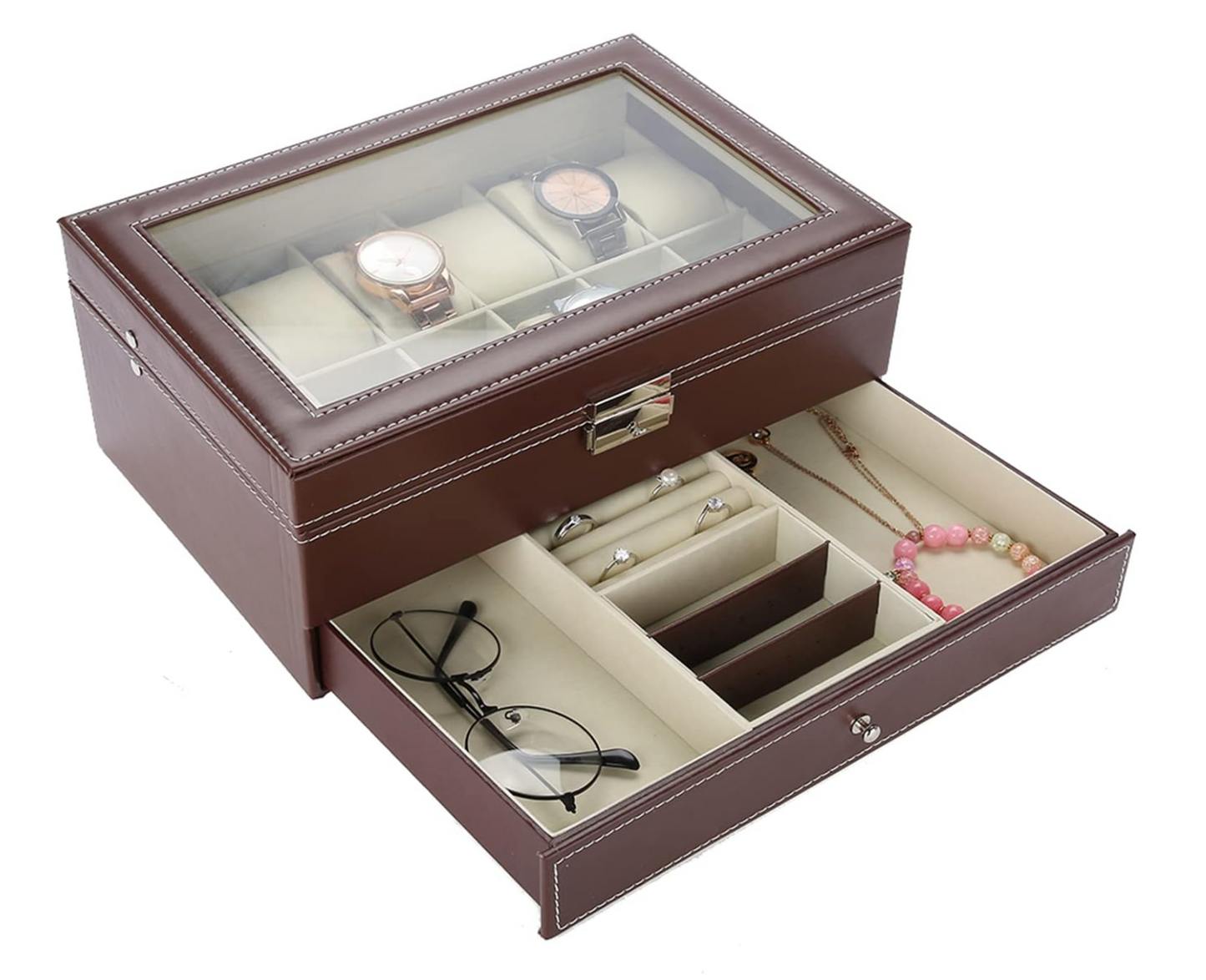 Caja Estuche de Relojes y Joyas Relojero Premium