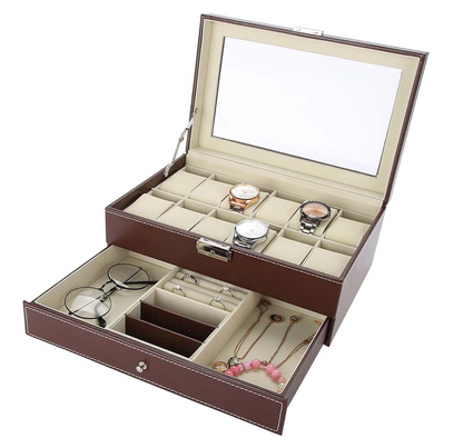 Caja Estuche de Relojes y Joyas Relojero Premium