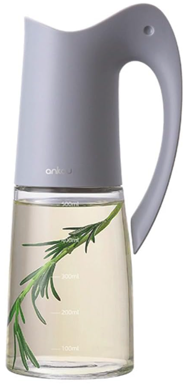 Aceitera de Vidrio con tapa abatible para cocina Aceite, Vinagre
