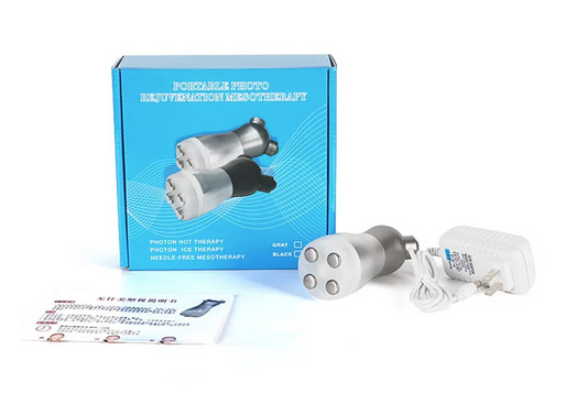 Electroporador Portátil con Terápia Led - Luz Azul