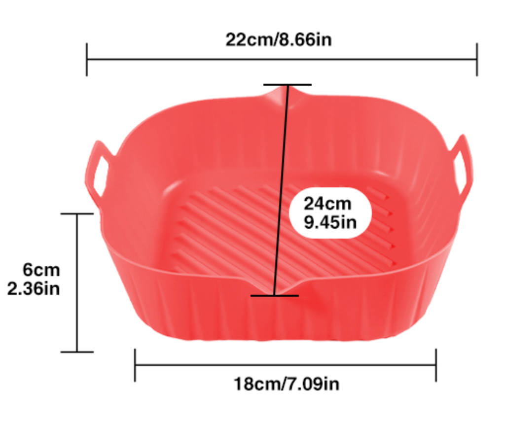 Bandeja Molde de Silicona para Freidora Set de 2