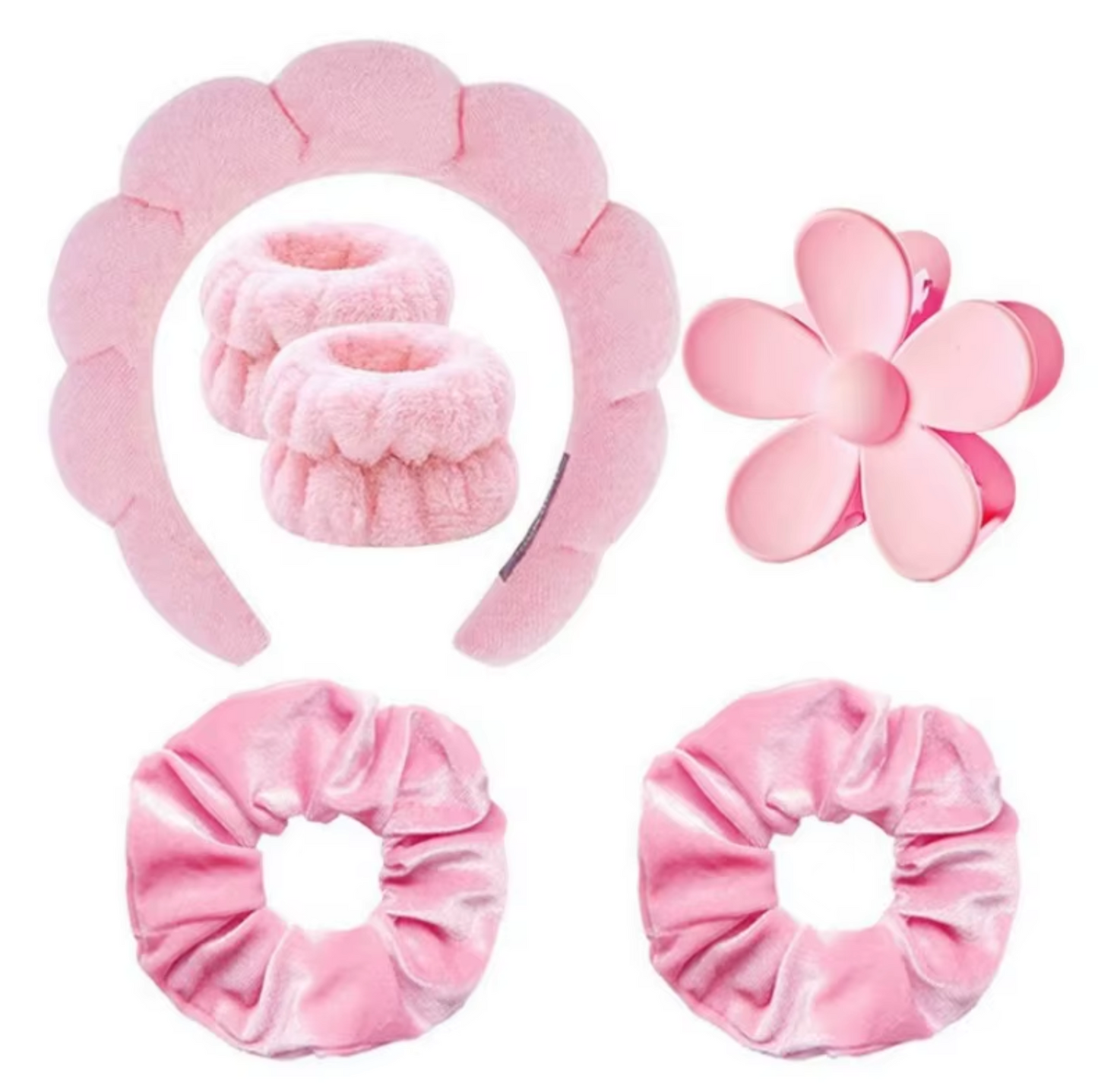 Vincha Burbuja + muñequeras Set de 6 Piezas