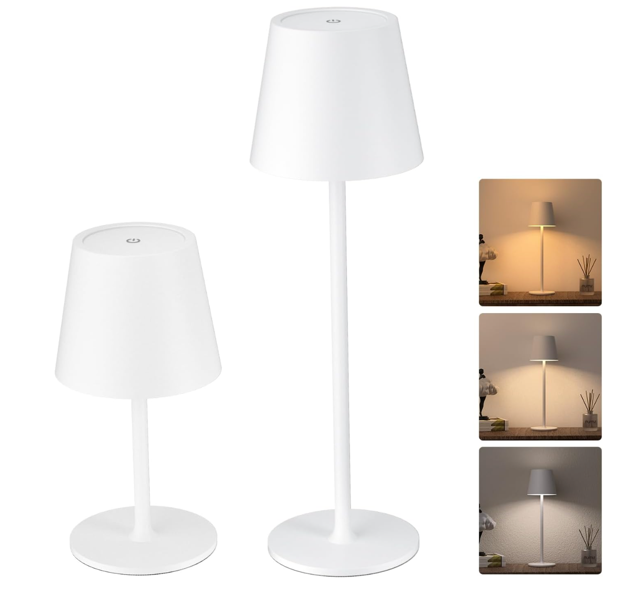 Lámpara De Mesa Led Tactil Inalambrica Recargable Usb