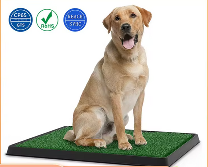 Alfombra sanitaria perros pasto artificial interior bandeja