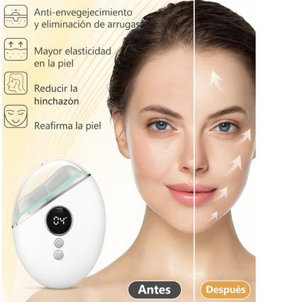 Guasha con Radiofrecuencia, Luz Led y Vibración + Aceite de Regalo