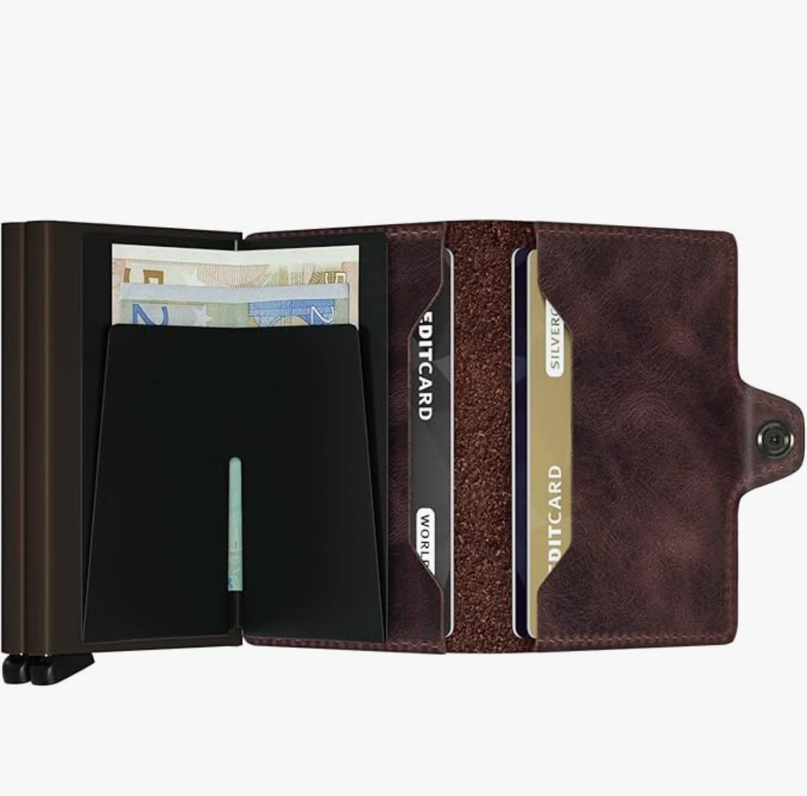 Billetera Tarjetero Doble CUERO Antirrobo Bloqueo RFID