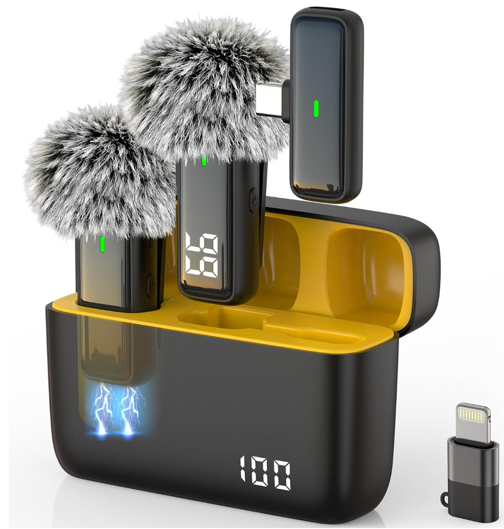 Micrófono Inalámbrico Solapero USB-C / Lightning – Grabación Profesional para iPhone y Android