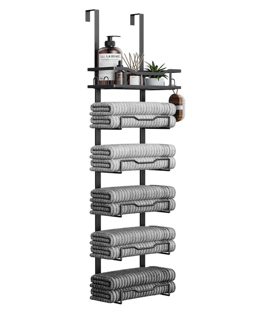 Toallero Puerta Perchero Colgante 6 Niveles para Baño