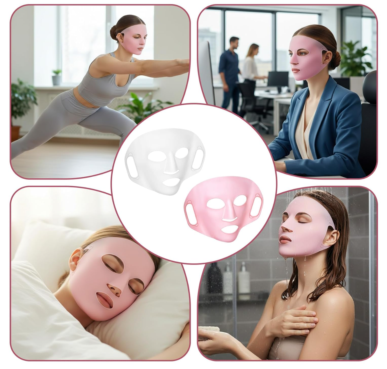 Máscara Facial Silicona 3D Reutilizable Antiage Hidratante