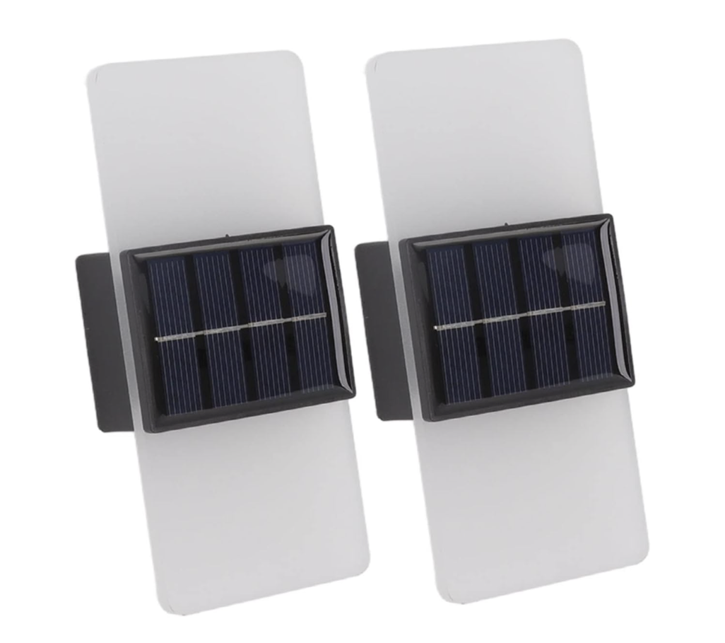 Luz solar para exteriores, blancas y cálidas, 2 colores, LED  exterior, jardín, valla, porche - 2 Unidades