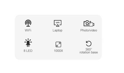 Microscopio Inalambrico WiFi Analizador de Piel y Cabello