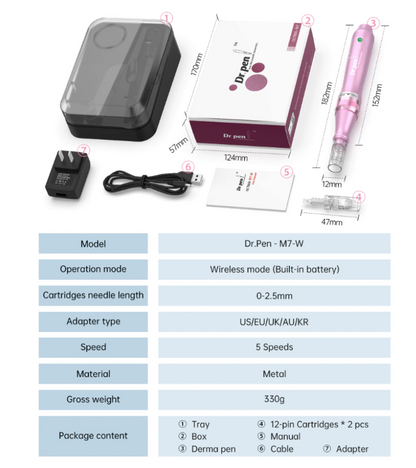 Dermapen Dr Pen Ultima M7-C Profesional  + 2 cartuchos gratis