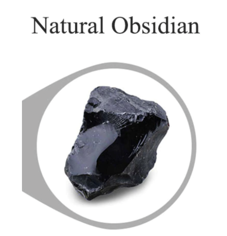 Piedra Guasha  Hongo de Obsidiana Negra