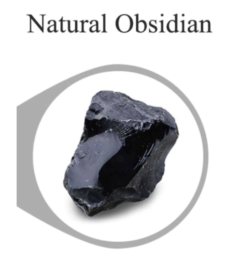 Piedra Guasha Clasica de Obsidiana Negra