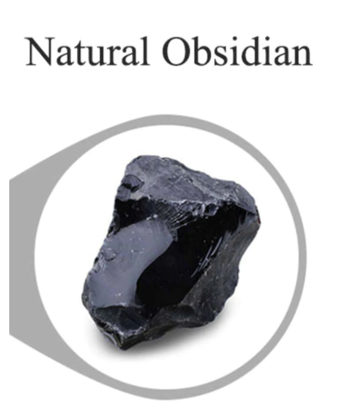 Piedra Guasha en S De Obsidiana Negra