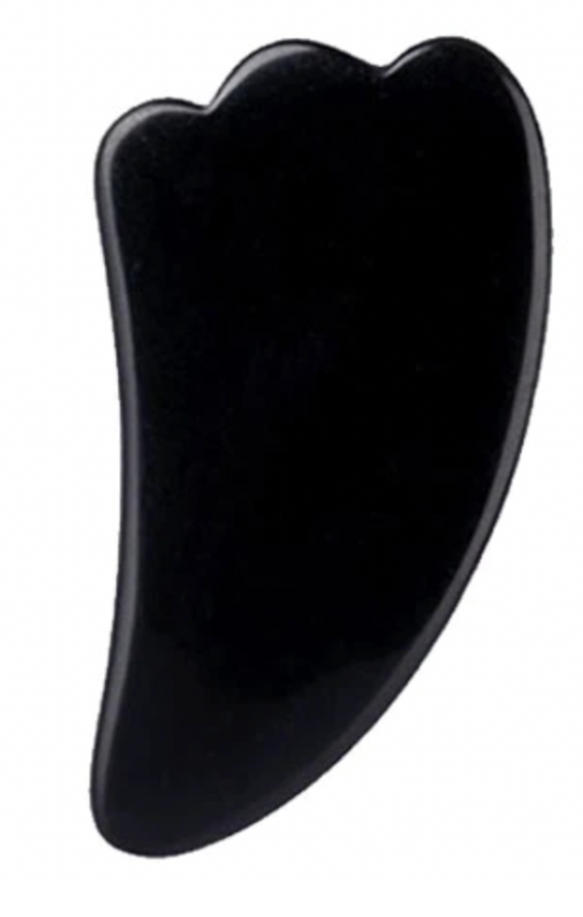 Piedra Guasha Triángulo de Obsidiana Negra