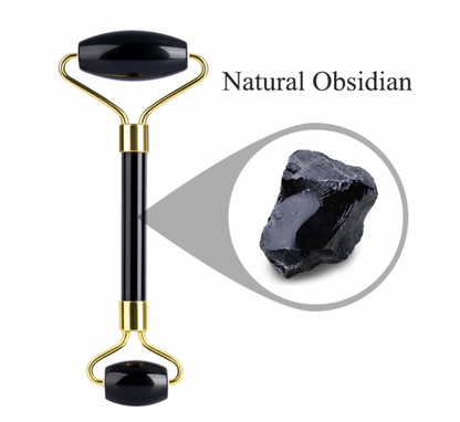 Kit Roller y Guasha de Obsidiana Negra